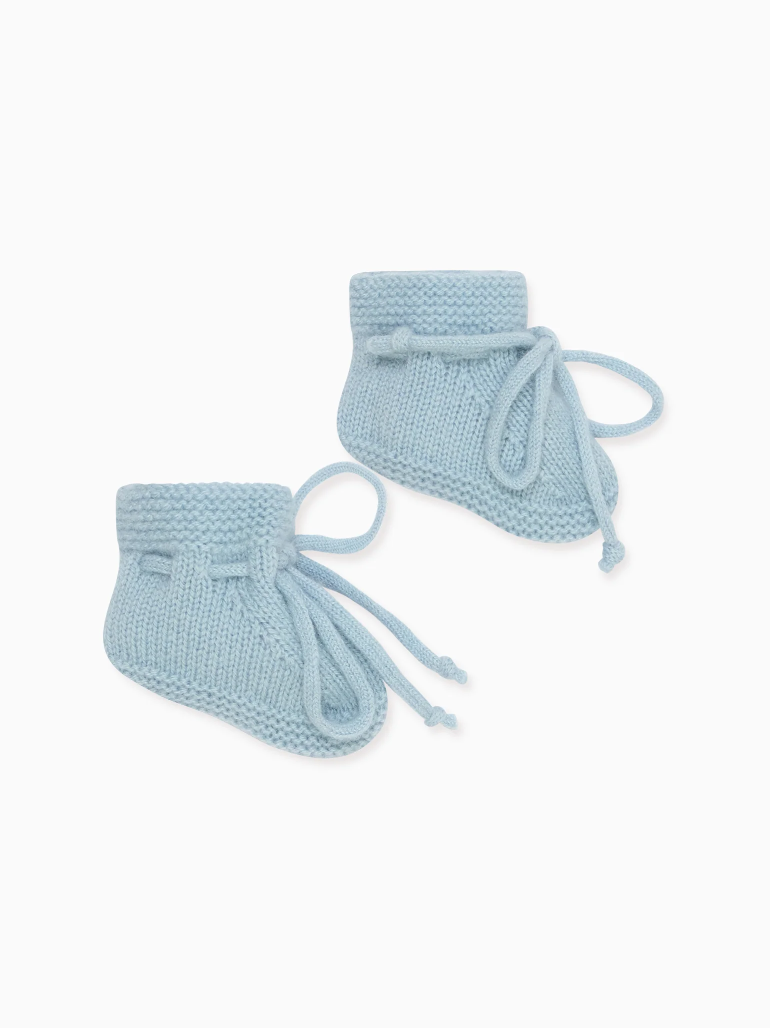 Blue Evita Cashmere Baby Booties - Image 4