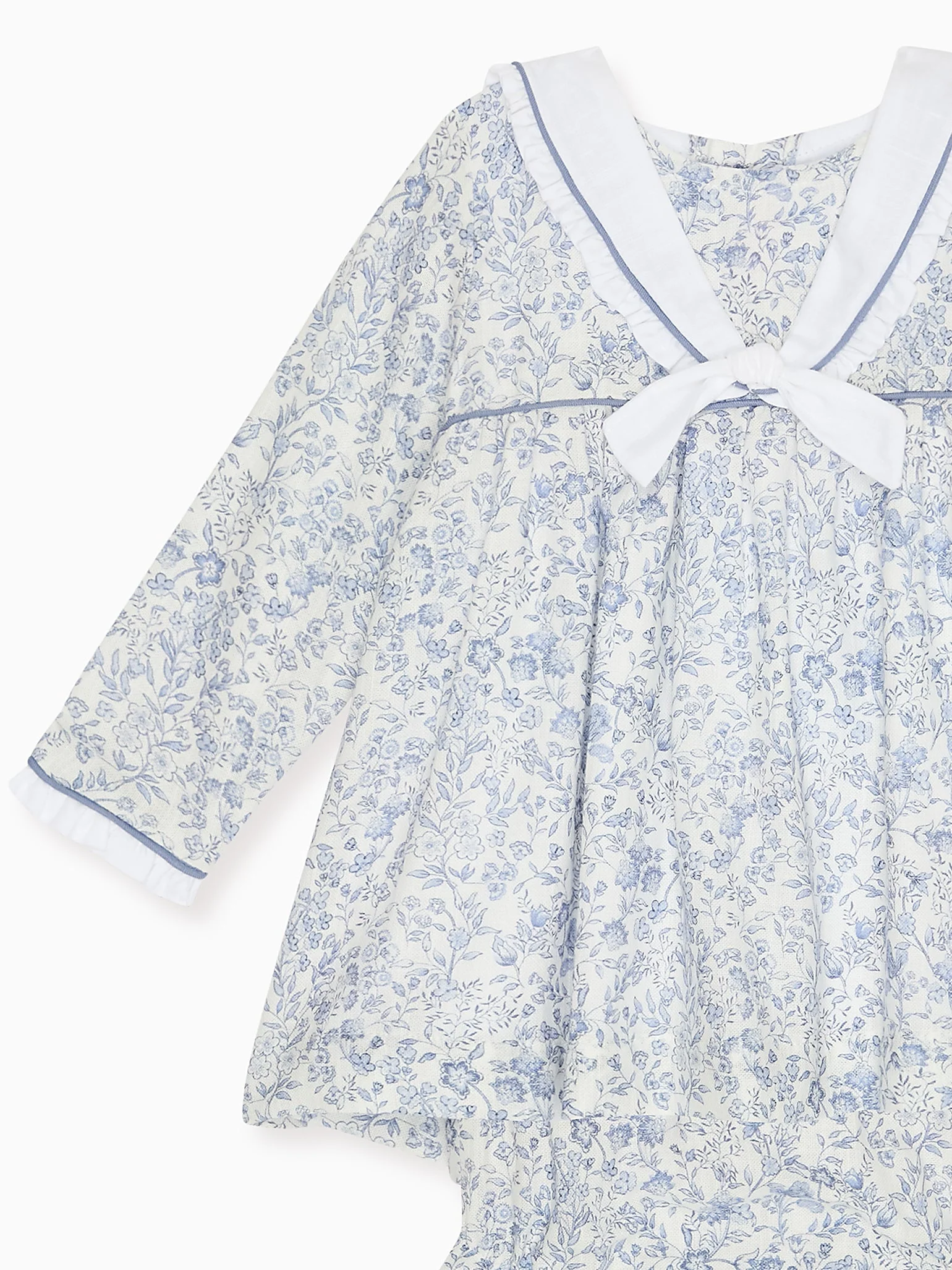 Dark Blue Floral Aranda Baby Girl Set - Image 4