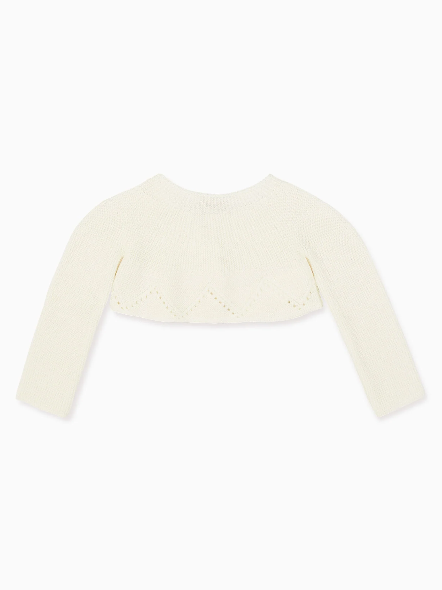 Ivory Linda Ceremony Baby Girl Cardigan - Image 4