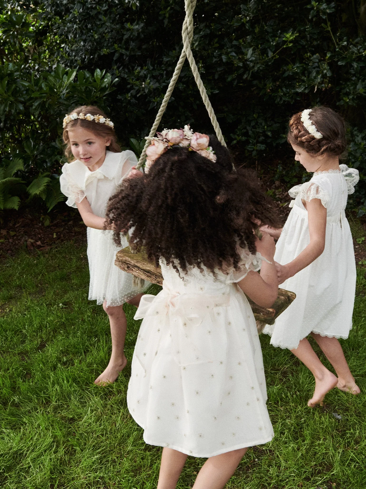 Ivory Tulipan Ceremony Girl Tulle Skirt - Image 3