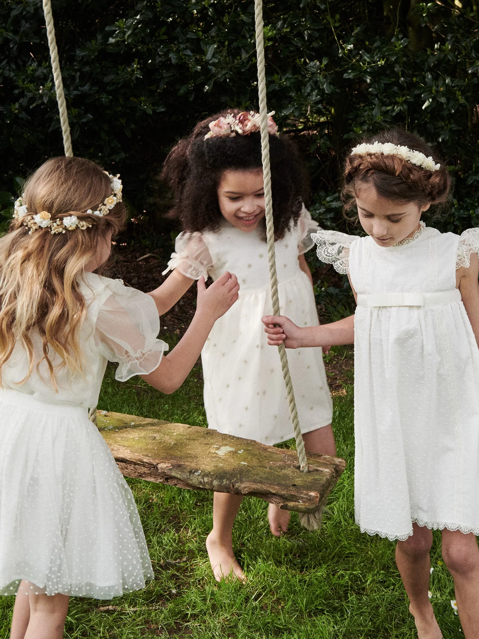 Ivory Tulipan Ceremony Girl Tulle Skirt - Image 6
