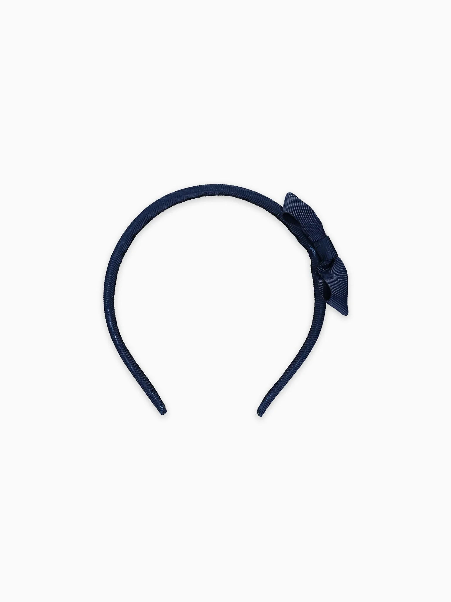 Navy Blue Small Bow Girl Headband - Image 4