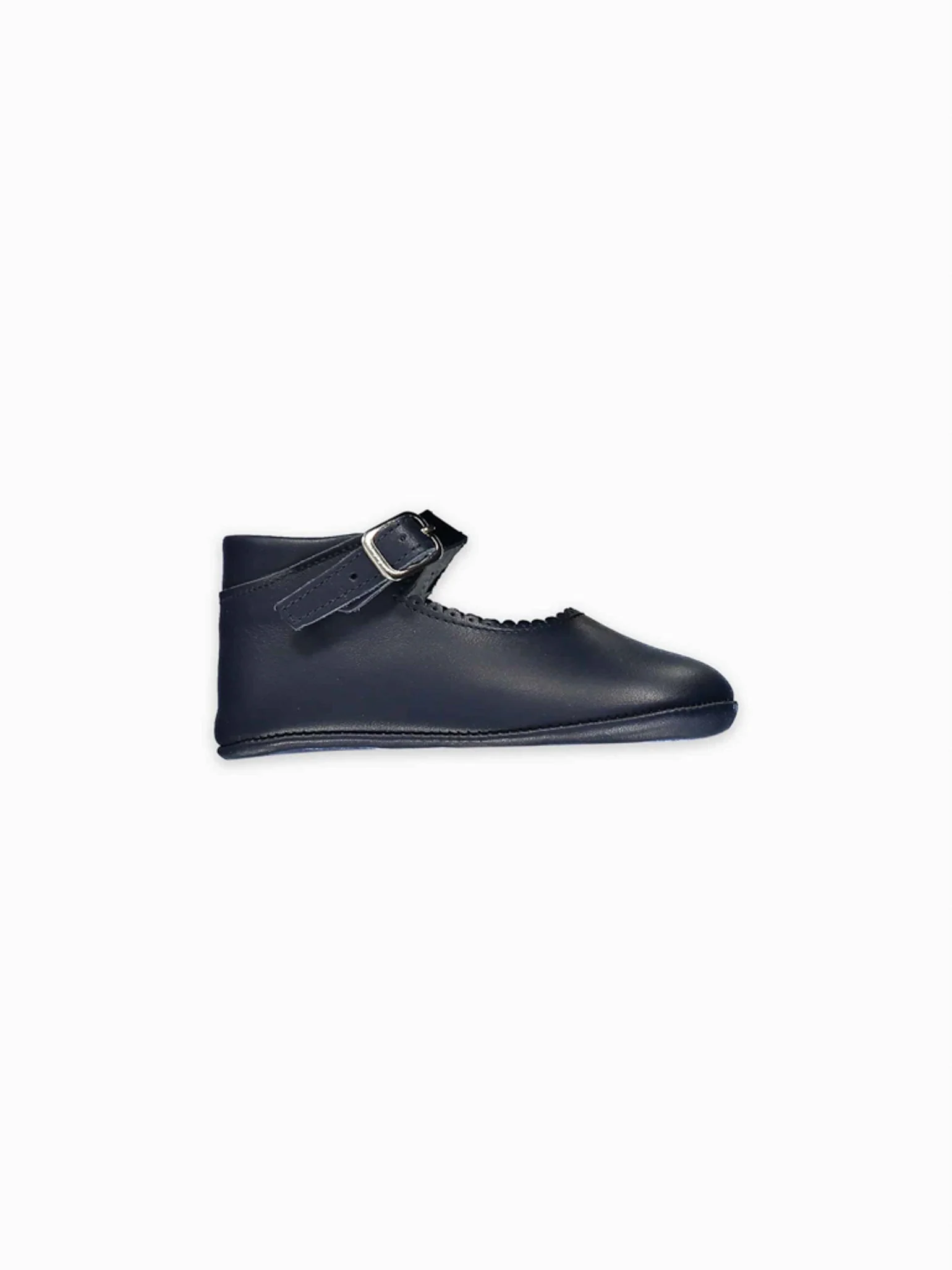Navy Leather Baby Mary Jane Shoes - Image 4