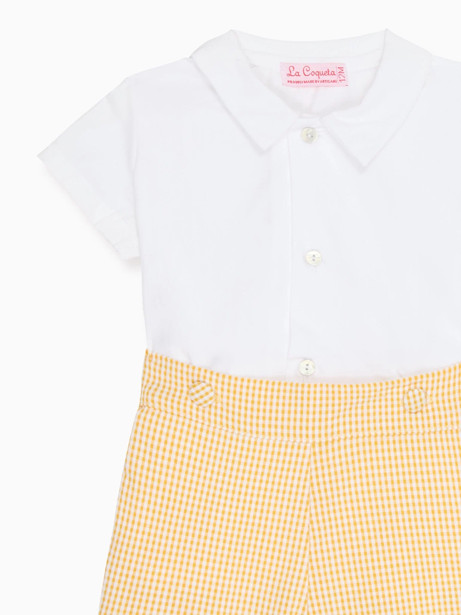 Yellow Gingham Oliver Baby Boy Set - Image 4